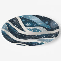 Abstract Winter Wonderland Round