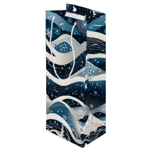 Abstract Winter Wonderland Wine Gift Bag