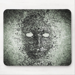 Abstract Wires Mask Mouse Pad