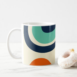 Abstract with a minimal retro design coffee mug