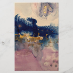 abstract with blue and pink card