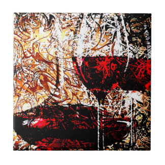 Abstract with Wine Ceramic Tile