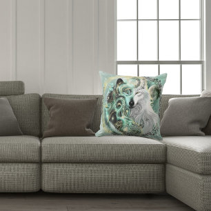 Abstract wolf cushion