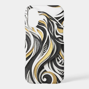 Abstract Wolf Silhouette Gold iPhone Cases