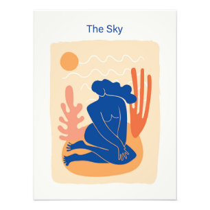 Abstract woman and nature in the style of Matisse Photo Print