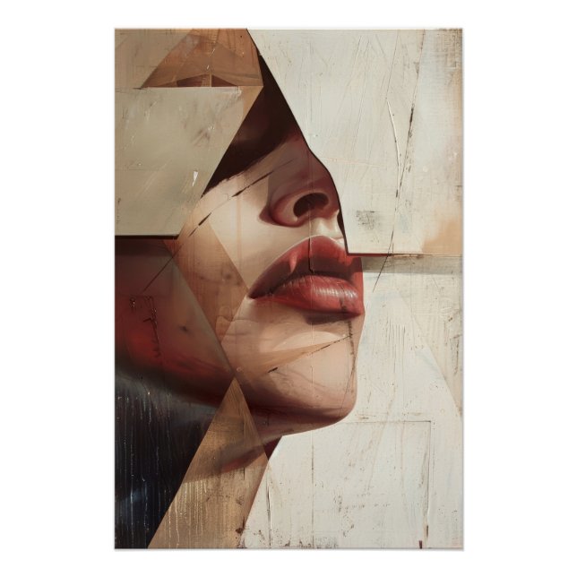 Abstract woman decorative frame poster (Front)