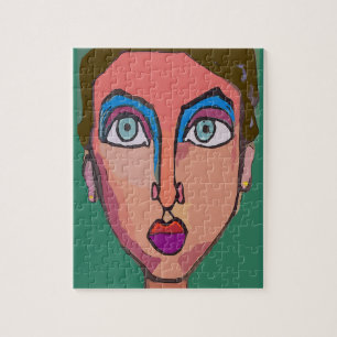 Abstract Woman Face Jigsaw Puzzle