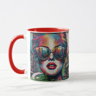  Abstract Woman in Sunglasses Ai Art Personalised Mug