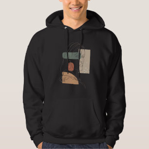 Abstract Woman Modern Minimalist Abstract Line Art Hoodie