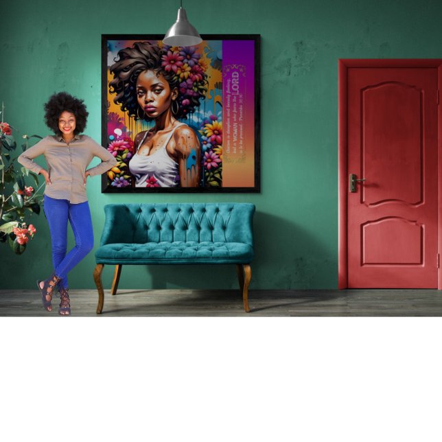 Abstract Woman of Faith Proverbs 31 30 Poster (Creator Uploaded)