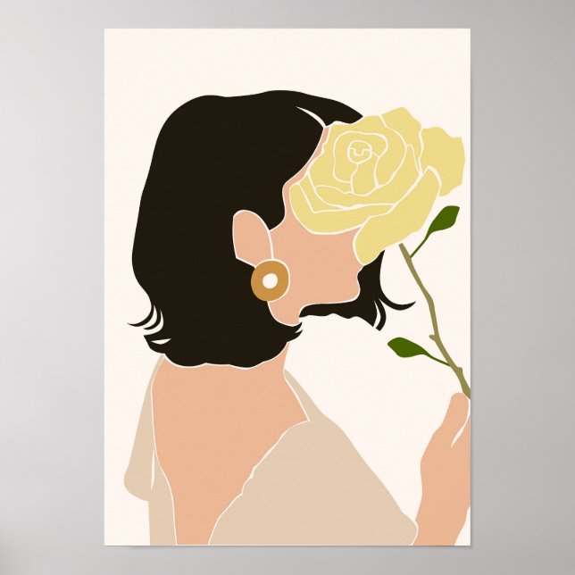 Abstract Woman Portrait Poster (Front)