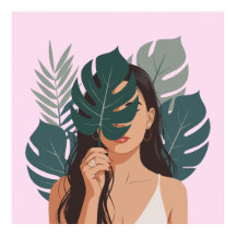 Abstract Woman Print, Value Poster Paper (Matte)