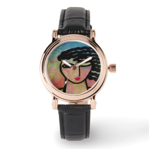 Abstract Woman Wearable Art Watch