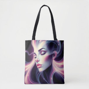 Abstract Woman with Luminous Energy Design Tote Bag