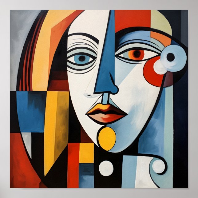 Abstract Woman's Face Poster (Front)
