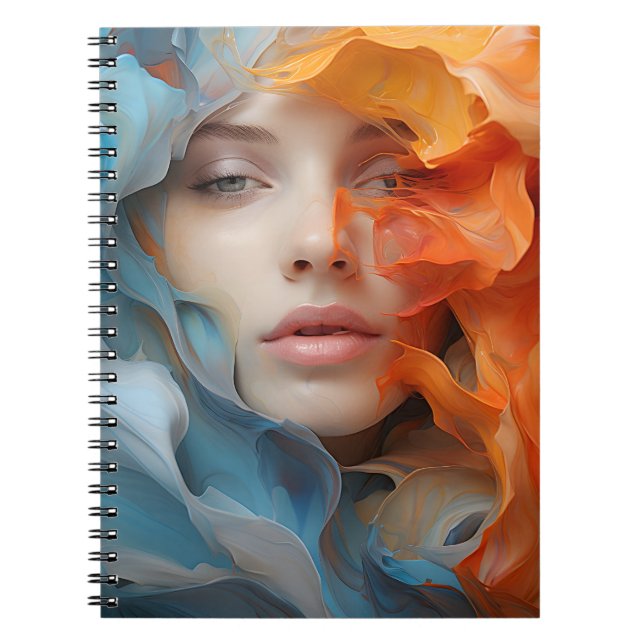 Abstract Women Face Colourful Female Portrait Notebook (Front)