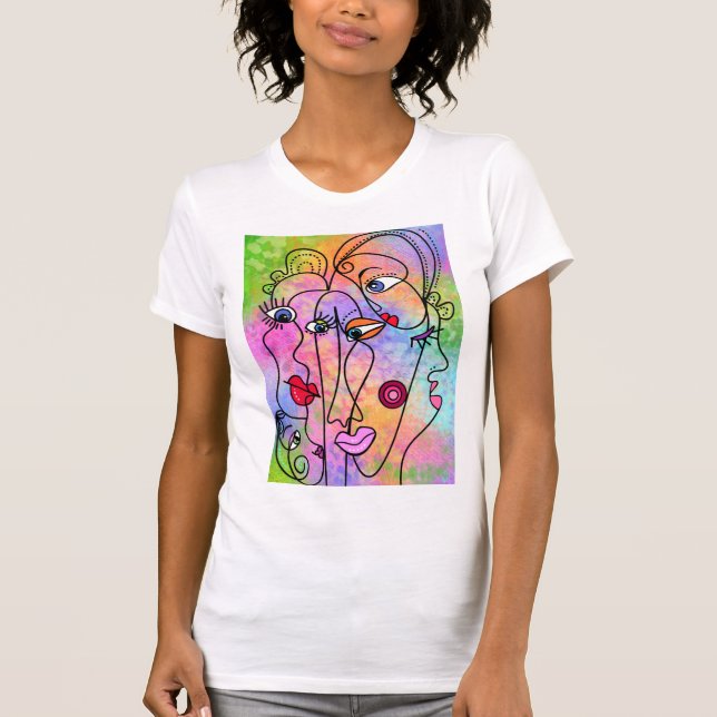 Abstract Women Face T-Shirt (Front)