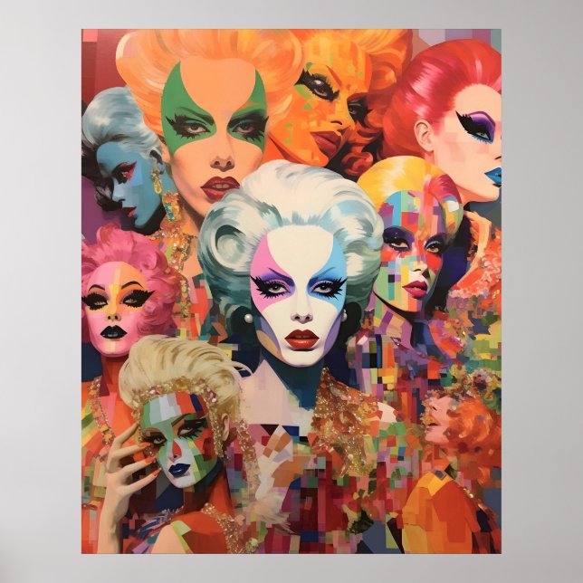 Abstract women faces  poster (Front)