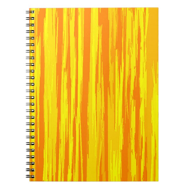 Abstract Wood Texture Orange And Yellow  Notebook (Front)