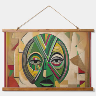 Abstract Wood Topped Wall Tapestry by Mel Sillmon