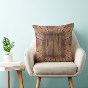 Abstract wooden cube cushion