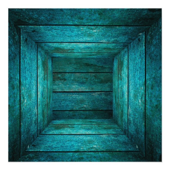 Abstract wooden cube photo print (Front)