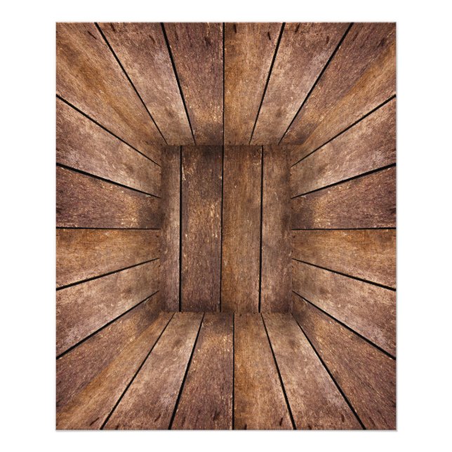 Abstract wooden cube photo print (Front)