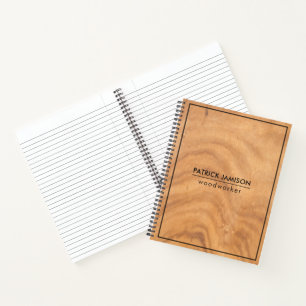 Abstract Wooden Design Notebook