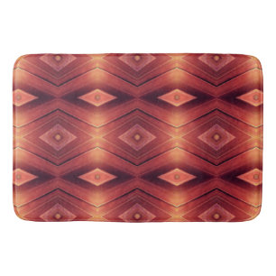 Abstract Woodwork Bath Mat