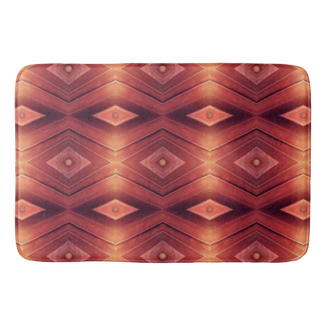 Abstract Woodwork Bath Mat (Front)
