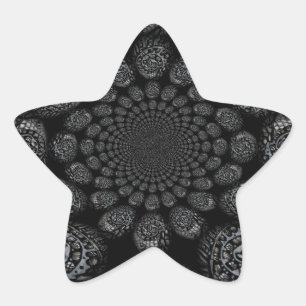 Abstract Worlds Distorted Spiral Star Sticker
