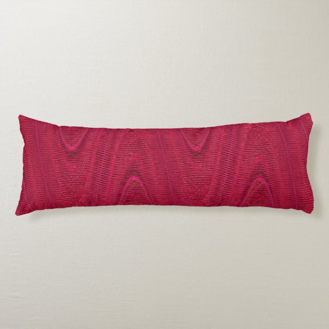 Abstract Woven Threads, Magenta Body Pillow (Front)