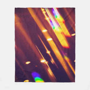Abstract xmas Gold sparkles or glitter lights. Chr Fleece Blanket