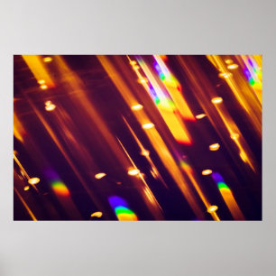 Abstract xmas Gold sparkles or glitter lights. Chr Poster