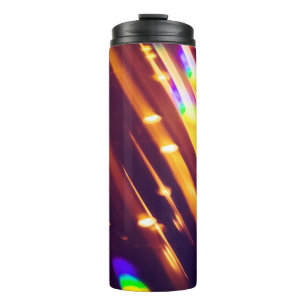 Abstract xmas Gold sparkles or glitter lights. Chr Thermal Tumbler