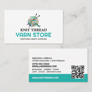 Abstract Yarn, Knitting Store, Yarn Store Business Card