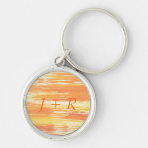 Abstract yellow background from watercolor key ring