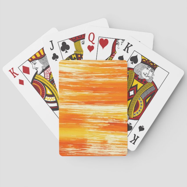 Abstract yellow background from watercolor playing cards (Back)