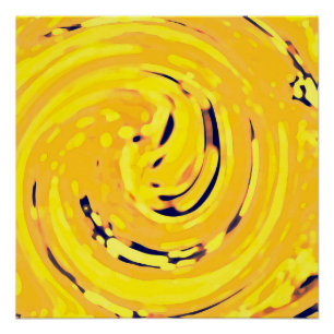 Abstract Yellow Circle Poster