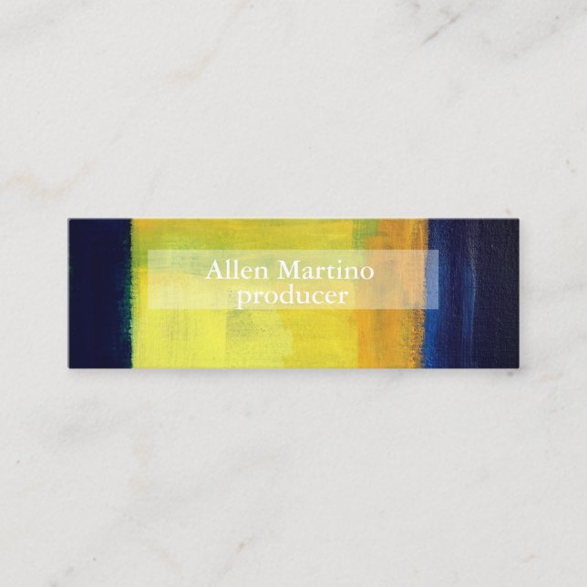 Abstract Yellow Green Business Card (Front)
