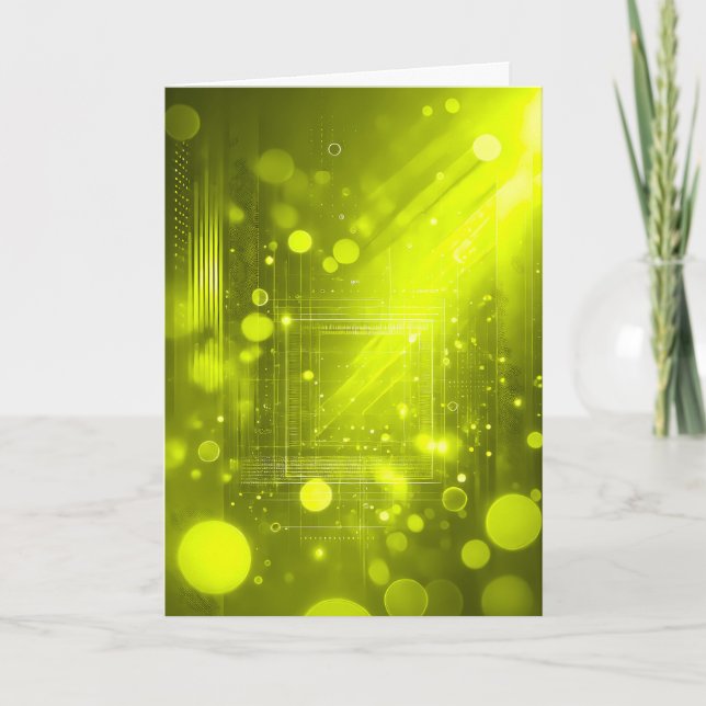 Abstract yellow lights and shapes card (Front)