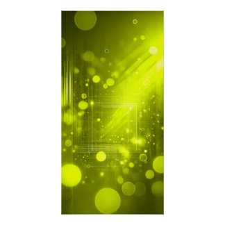 Abstract yellow lights and shapes poster