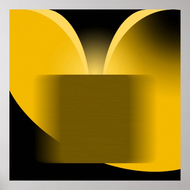 Abstract Yellow Luxury with Black AP0004 Poster (Front)