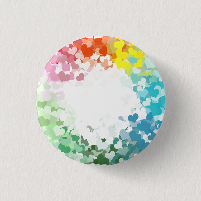 Abstract Yellow Orange Blue Green Pink Red Purple 3 Cm Round Badge (Front)