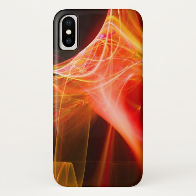 ABSTRACT YELLOW ORANGE FRACTAL SWIRLS Case-Mate iPhone CASE (Back)