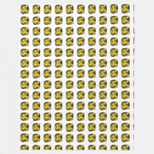 Abstract Yellow Pattern Fleece Blanket
