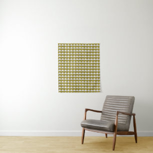 Abstract Yellow Pattern Tapestry