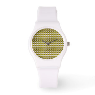 Abstract Yellow Pattern Watch