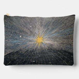 Abstract Yellow Starburst Mystic Celestial Cosmic Accessory Pouch