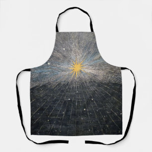 Abstract Yellow Starburst Mystic Celestial Cosmic Apron